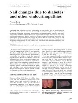 Nail changes due to diabetes and other endocrinopathies