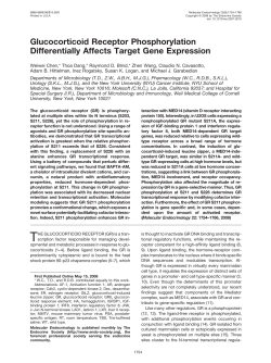 Glucocorticoid Receptor Phosphorylation Differentially Affects Target
