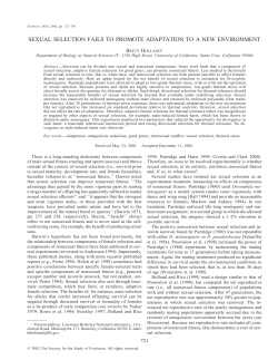 sexual selection fails to promote adaptation to a new environment
