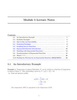 Module 5 Lecture Notes