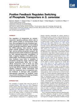 Short Article - Department of Molecular and Cellular Biology