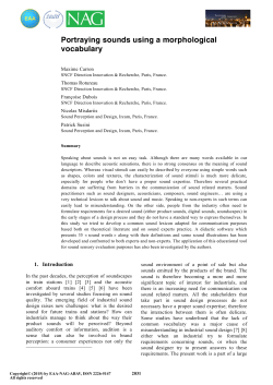 Portraying Sounds Using a Morphological Lexicon