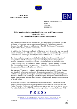 Third meeting of the Accession Conference with Montenegro at