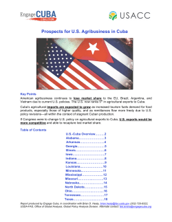 Prospects for US Agribusiness in Cuba