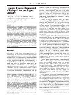Ferritins: Dynamic Management of Biological Iron and Oxygen