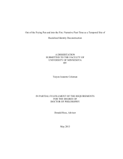 Out of the Frying Pan and into the Fire: Narrative Past