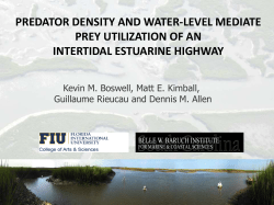 PREDATOR DENSITY AND WATER