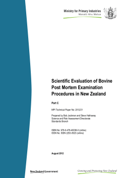 Scientific Evaluation of Bovine Post Mortem Examination