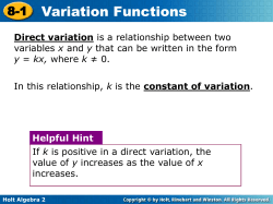8-1 Variation Functions
