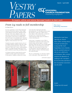 Issue - Episcopal Church Foundation Vestry Papers