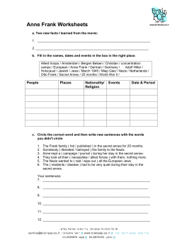 Anne Frank Worksheets