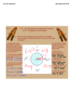 6.2: Circular Motion and Periodic Functions 6.2.2: Modeling Circular