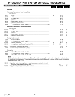 integumentary system surgical procedures
