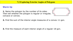 7.2 Exploring Exterior Angles of Polygons