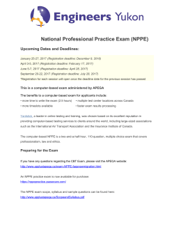 National Professional Practice Exam (NPPE)