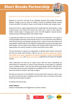 Short Breaks Partnership