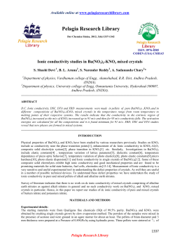 Ionic conductivity studies in Ba(NO3)2-KNO3 mixed crystals