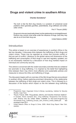Drugs and violent crime in southern Africa