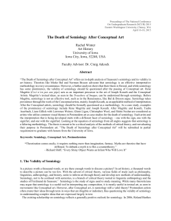 The Death of Semiology After Conceptual Art