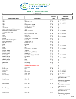 SREC II Approved Meters
