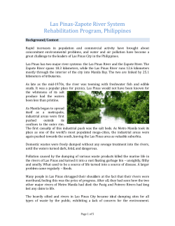 Las Pinas-Zapote River System Rehabilitation