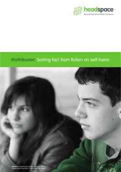 MythBuster: Sorting fact from fiction on self-harm