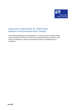 Constituent Bodies and their Publications