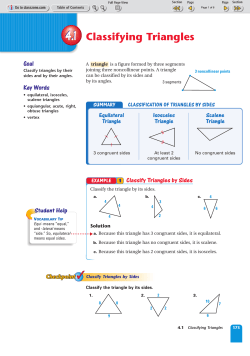 4.1 Classifying Triangles