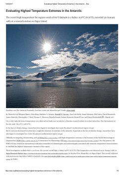 Evaluating Highest Temperature Extremes in the Antarctic