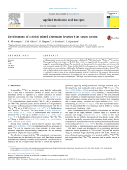 Development of a nickel plated aluminum krypton