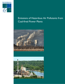 Emissions of Hazardous Air Pollutants from Coal