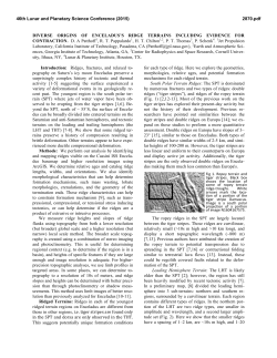 Diverse Origins of Enceladus`s Ridge Terrains - USRA