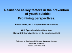 Resilience as key factors in the prevention of youth suicide