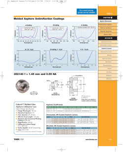 352140 f = 1.45 mm and 0.55 NA Molded Asphere