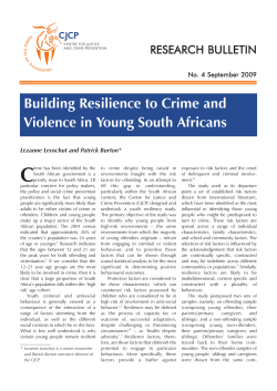 Building Resilience to Crime and Violence in Young South Africans