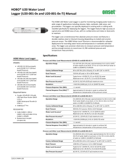 HOBO U20 Water Level Logger (U20-001-0x and U20-001-0x