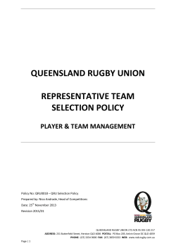 QRU Membership Mutual Obligation Agreement