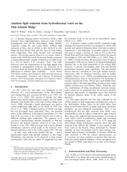 Ambient light emission from hydrothermal vents on the Mid