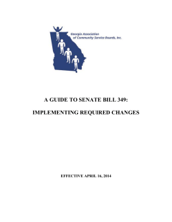 a guide to senate bill 349 - Advantage Behavioral Health Systems