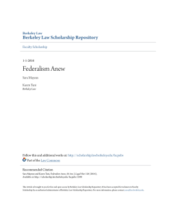 Federalism Anew - Berkeley Law Scholarship Repository