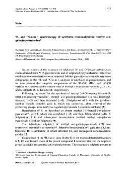 411 Note `H- and 13C-nmr spectroscopy of synthetic monosulphated