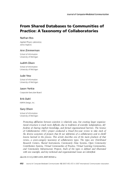 From Shared Databases to Communities of Practice: A Taxonomy of