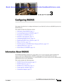 Configuring RADIUS