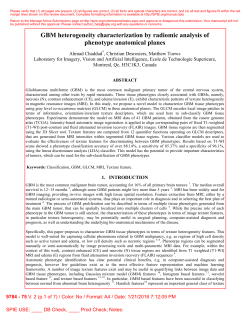 GBM heterogeneity characterization by radiomic