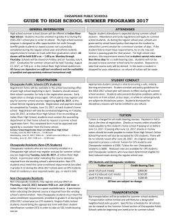 Guide to High School Summer Programs 2017