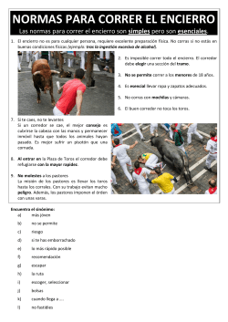 NORMAS PARA CORRER EL ENCIERRO