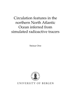 Circulation features in the northern North Atlantic Ocean inferred