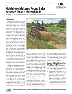 ID-214: Mulching with Large Round Bales between Plastic