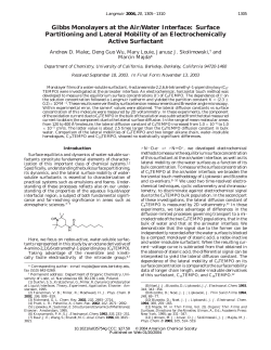 Gibbs Monolayers at the Air/Water Interface: Surface Partitioning