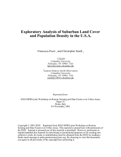 exploratory analysis of suburban land cover and population density
